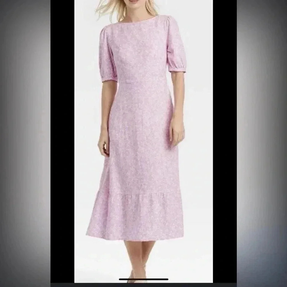 Who What Wear Puff Sleeve Maxi Dress